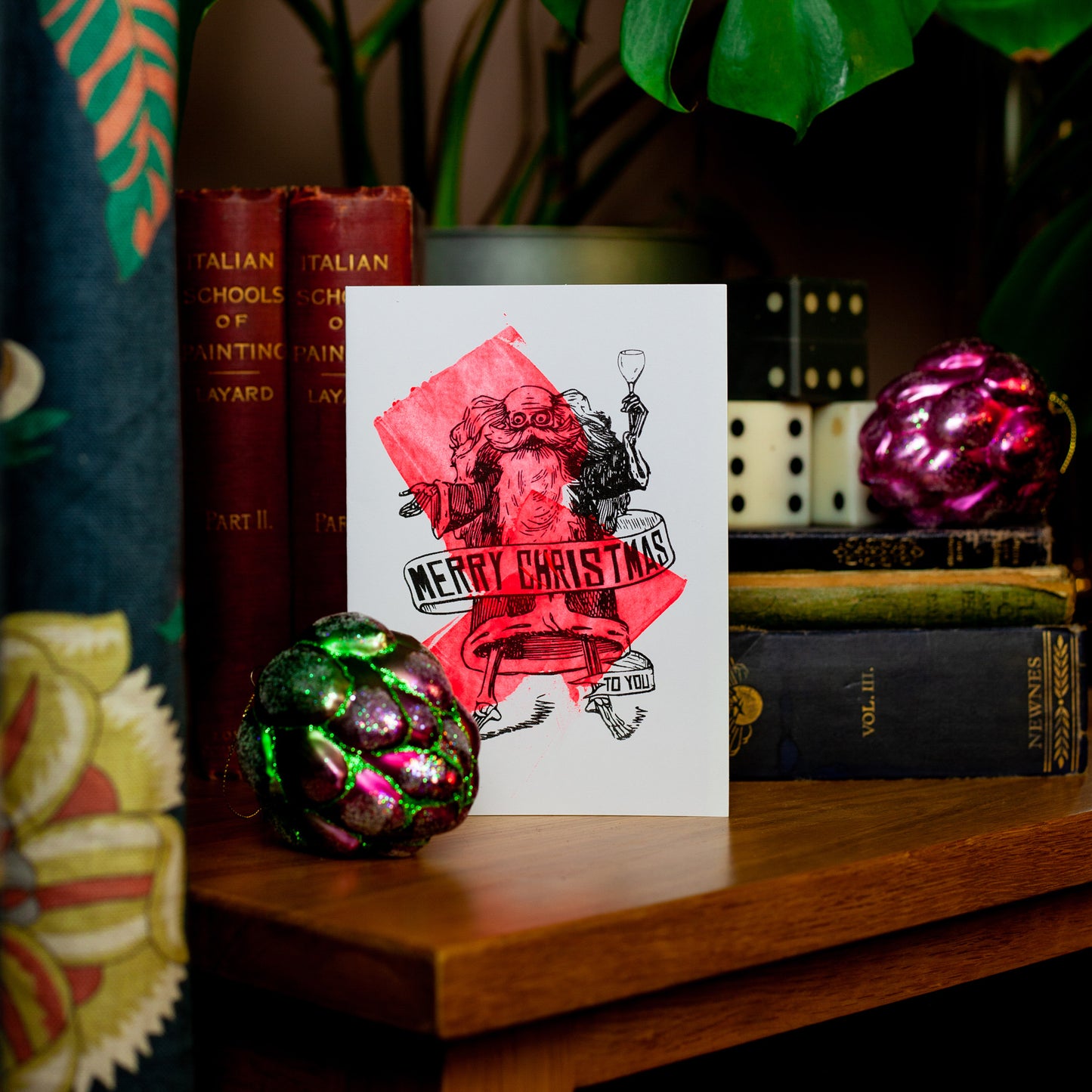 Screenprinted Christmas Cards | SANTA